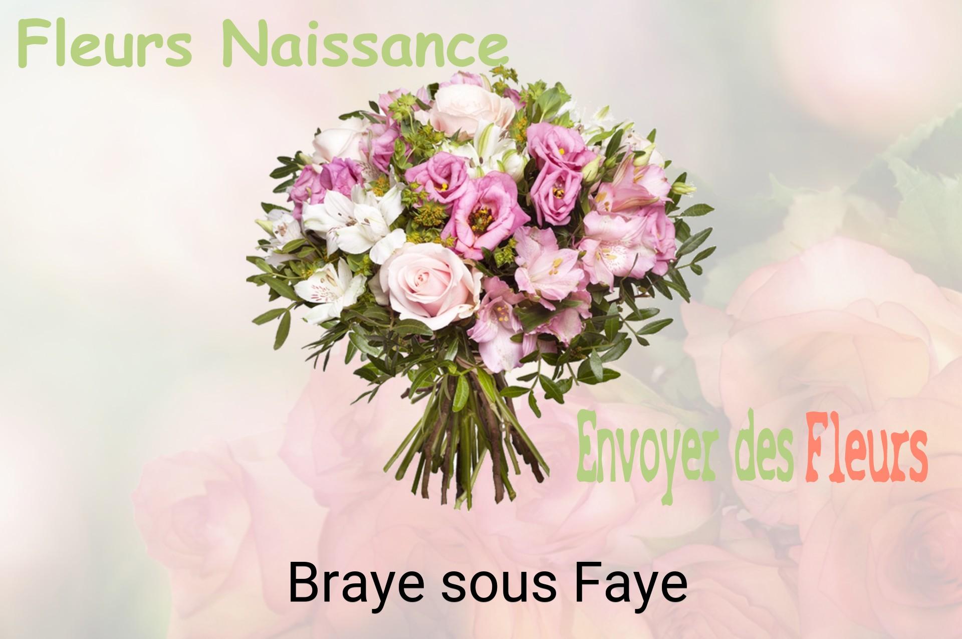 Bouquet de fleurs de naissance livré à Braye-sous-Faye
