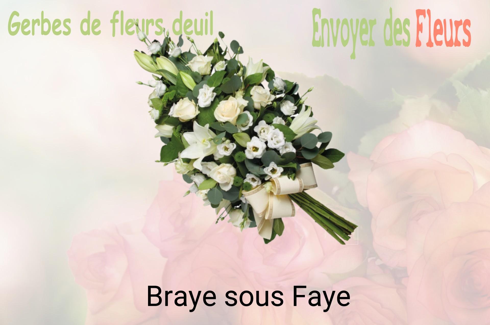 Gerbe de fleurs de deuil livrée à Braye-sous-Faye